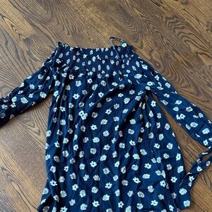 Blu Pepper Navy Floral Dress